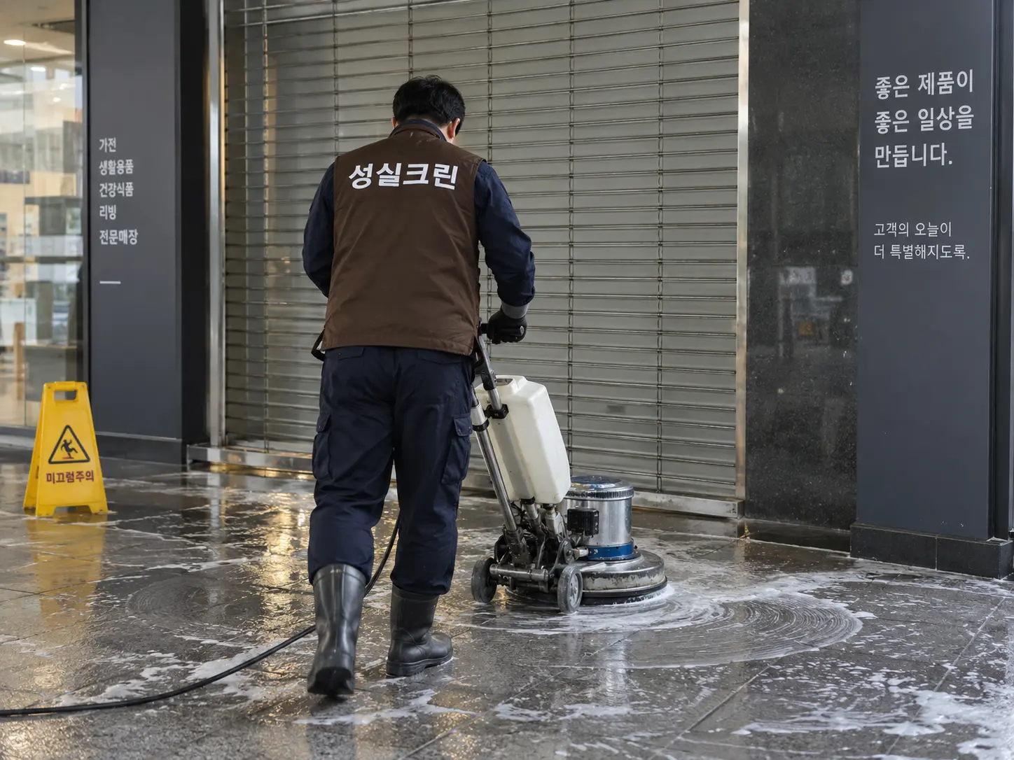 상가 바닥 묵은때 전문세척