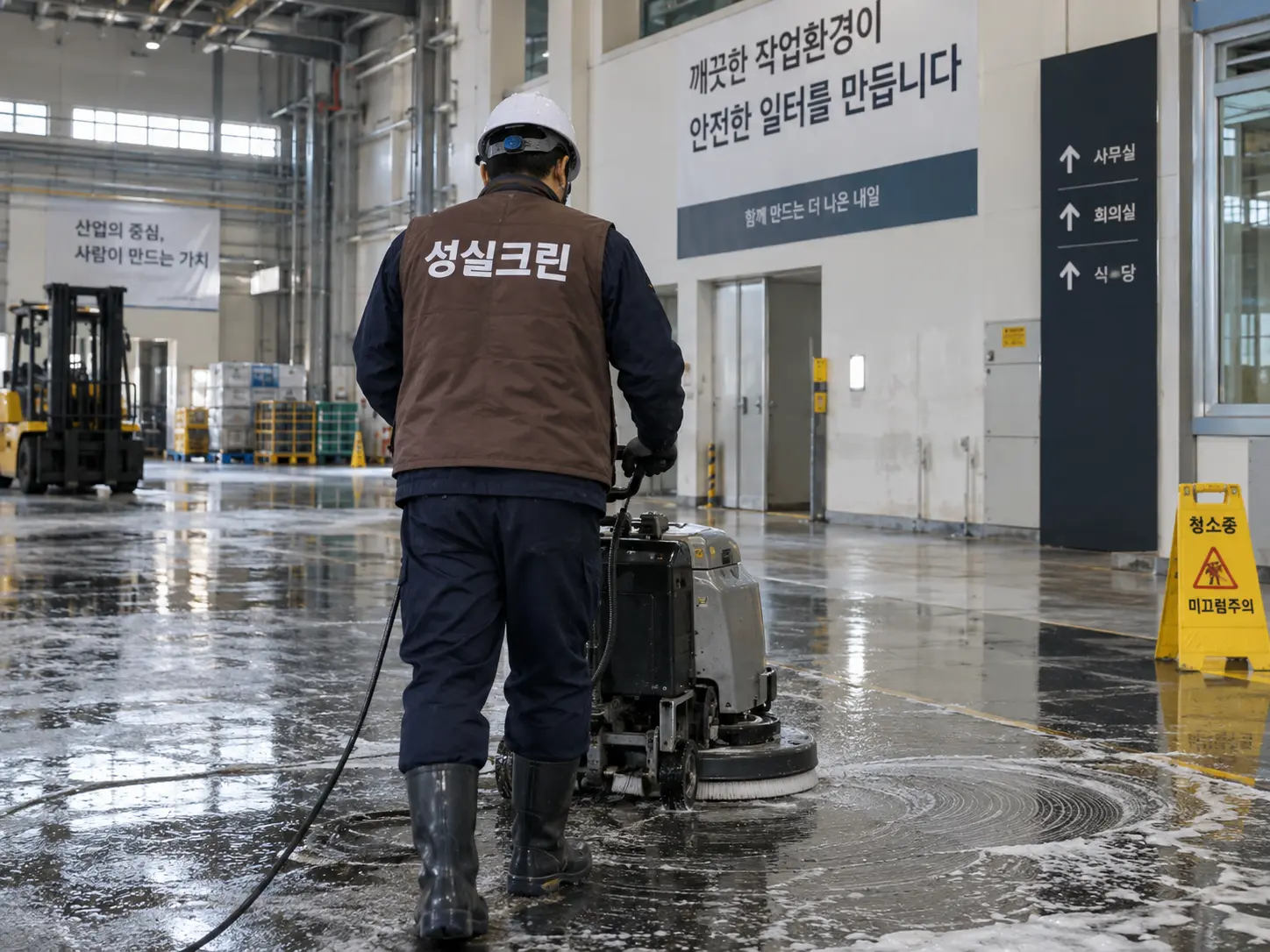 산업시설 공용동 대규모 일회성청소