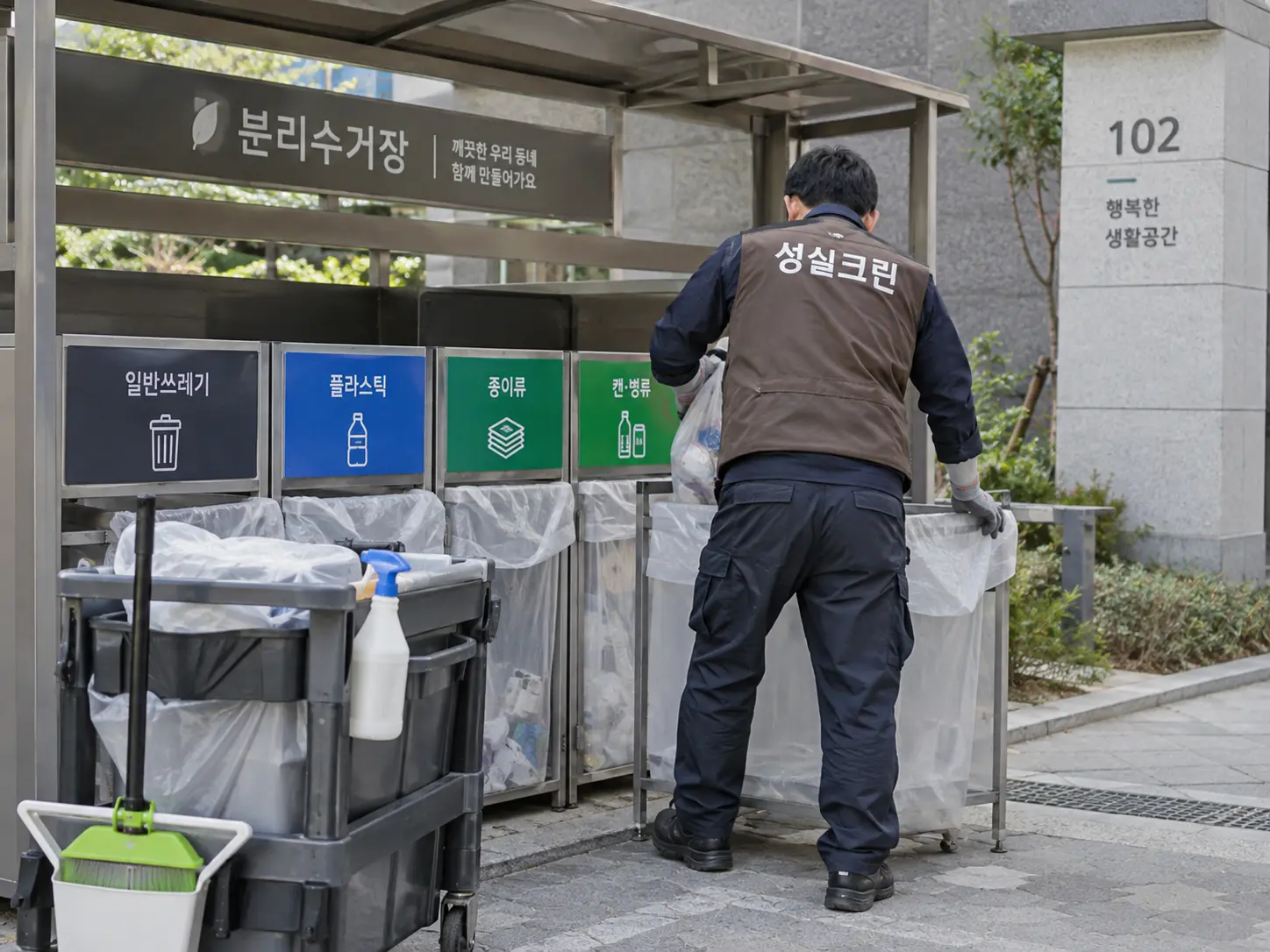 빌라 분리수거장 주변 정리청소